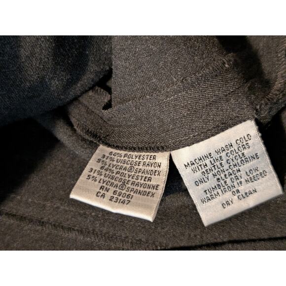 VTG Talbots Gray Stretch Wool Full Zip Front Unlined Jacket Womens Plus Size 12W - Picture 4 of 9